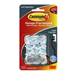 Command Cord Organisers Strips/Hooks 17303CLR Large Clear Pack of 2